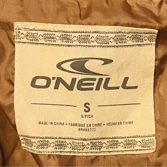 O'Neill Utility Coat Size Small Onofre Anorak Jacket Parka Military Beige - Picture 10 of 11